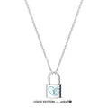 Silver Lockit x Felix Lee Pendant, Sterling Silver and Blue Lacquer