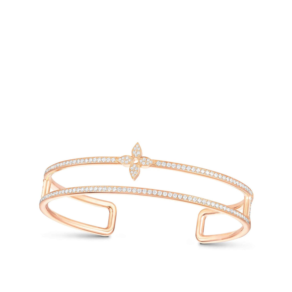 Idylle Blossom Two-Row Bracelet, Pink Gold And Diamonds