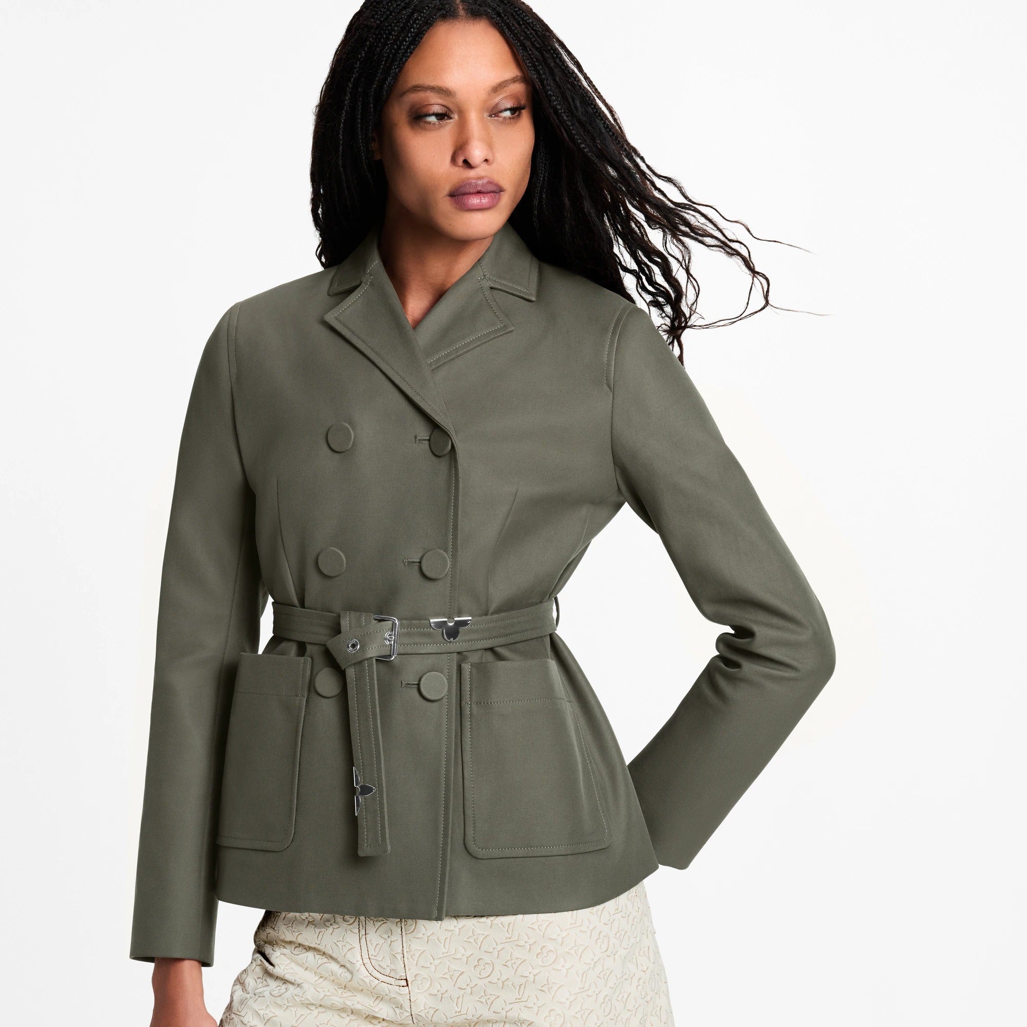 Belted Double-Breasted Jacket