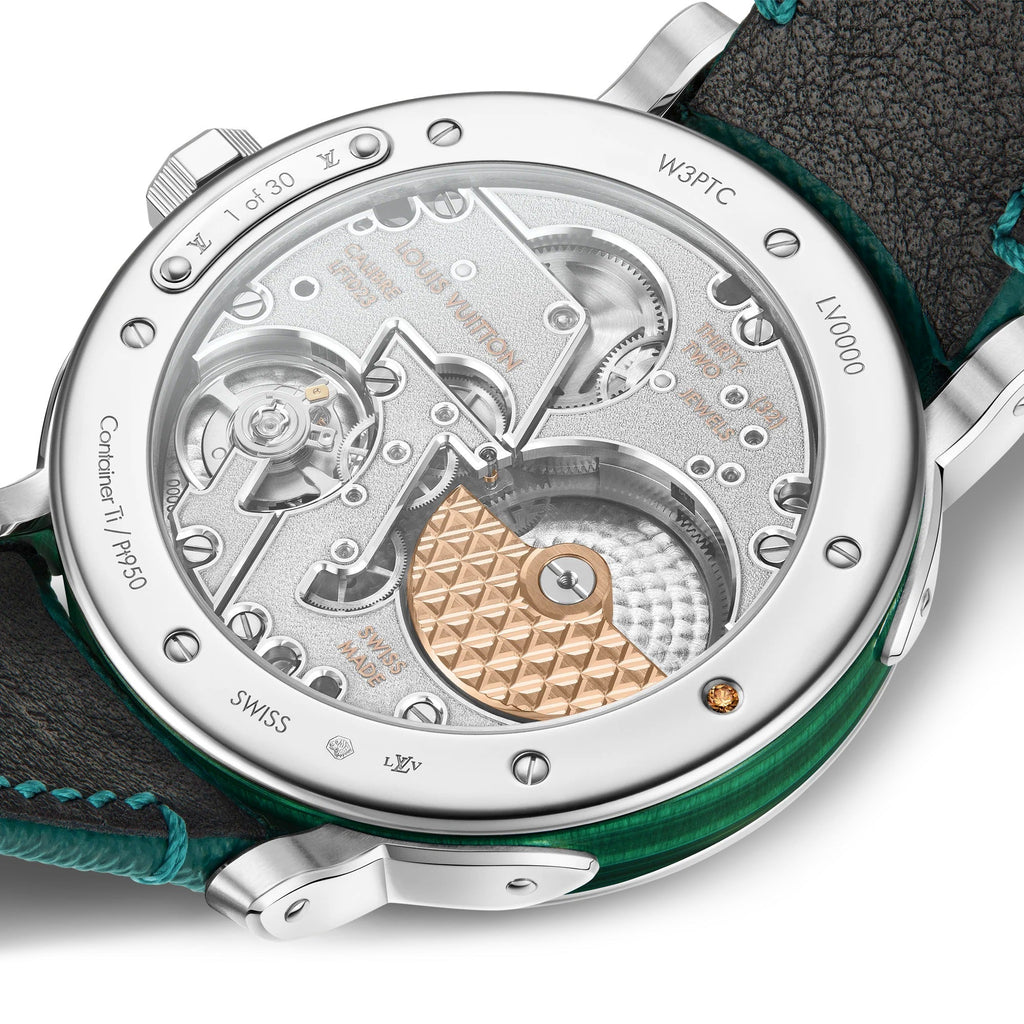 Louis Vuitton Escale, Automatic, 40mm, Platinum and malachite