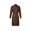 Monogram Silk Shirt Dress