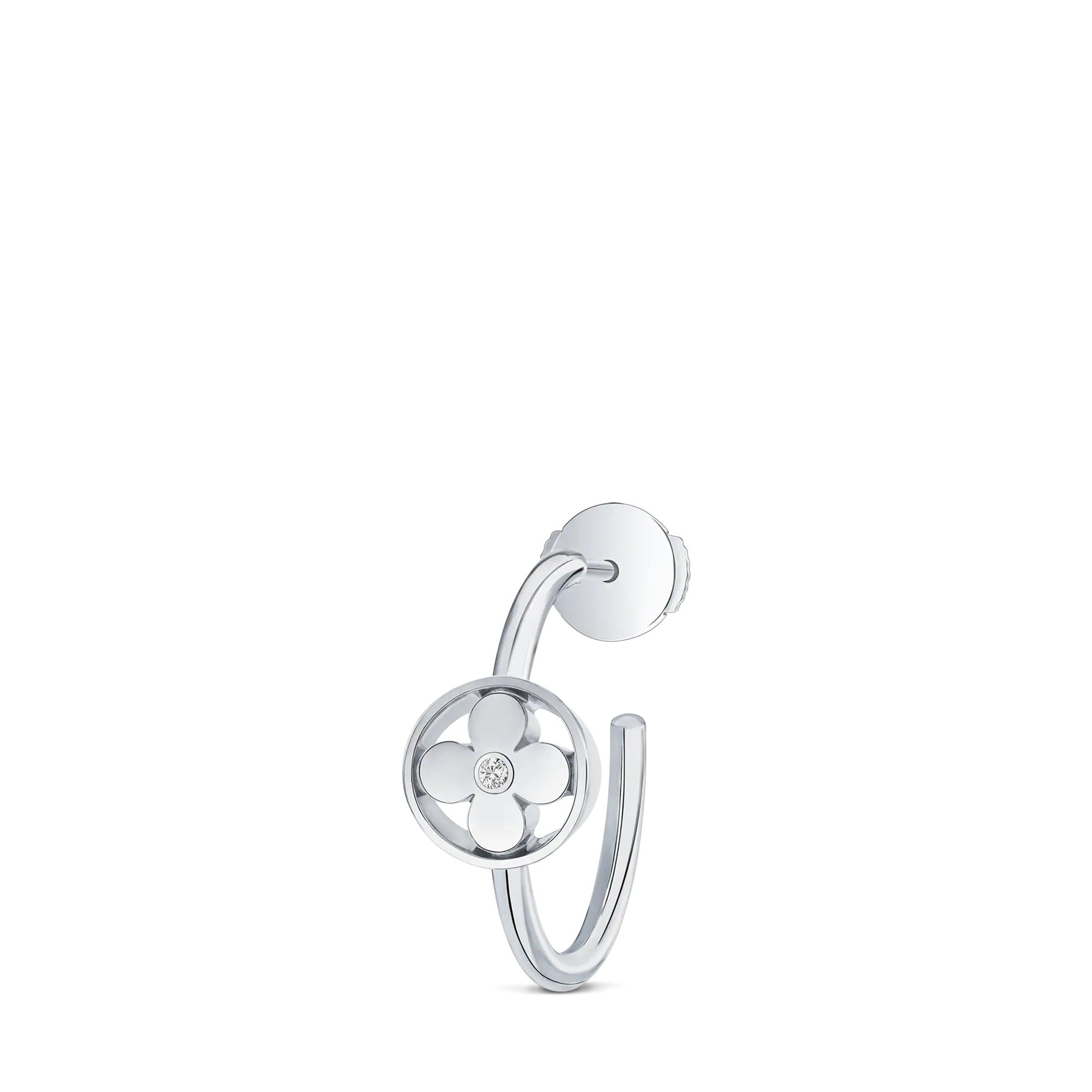 Idylle Blossom Small Hoop, White Gold And Diamond - Per Unit