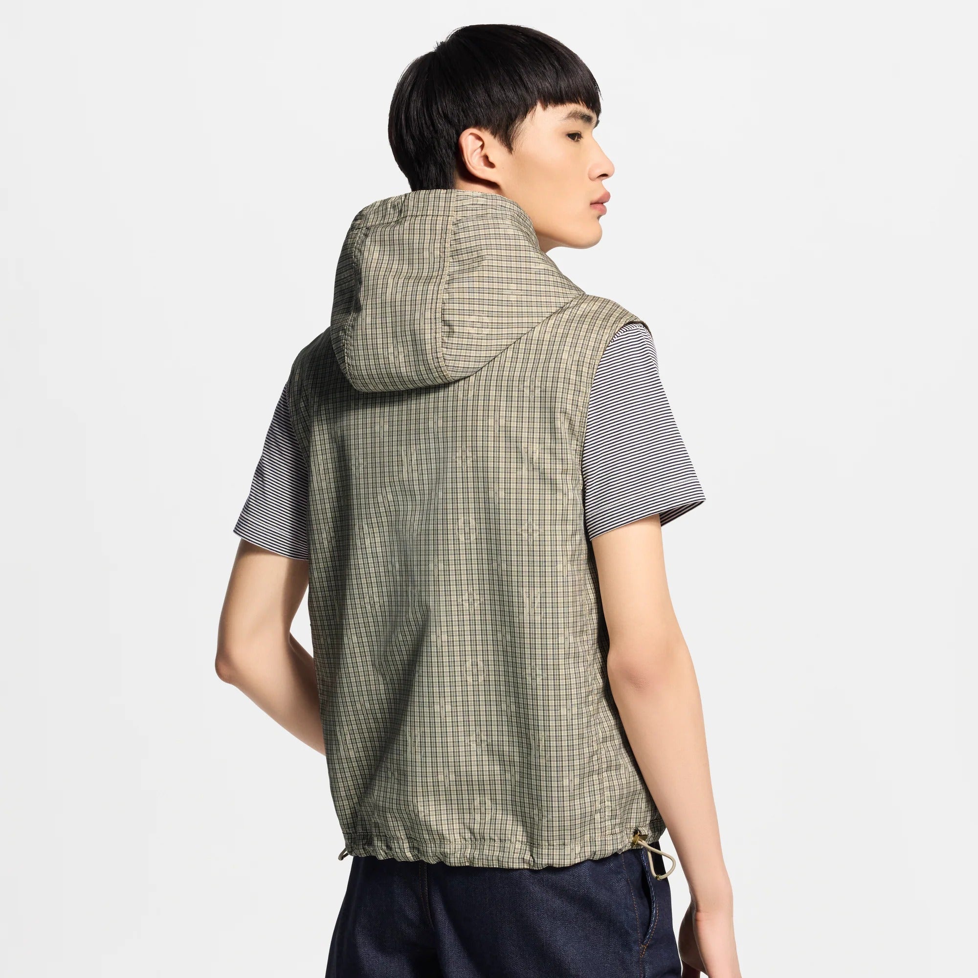 Monogram Check Reversible Leather Gilet