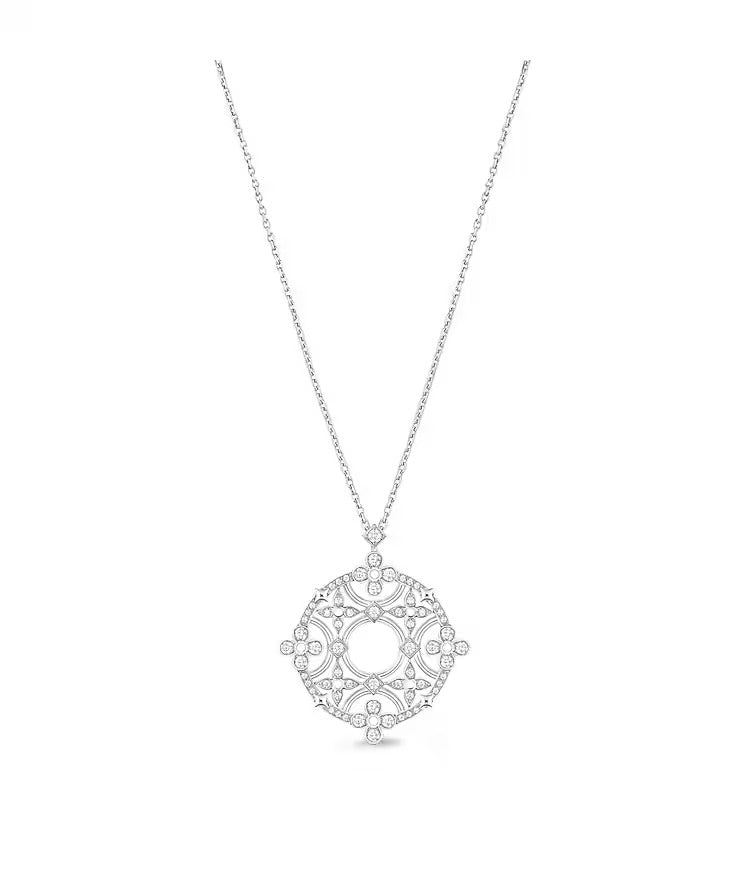 Dentelle Medallion, White Gold And Diamonds