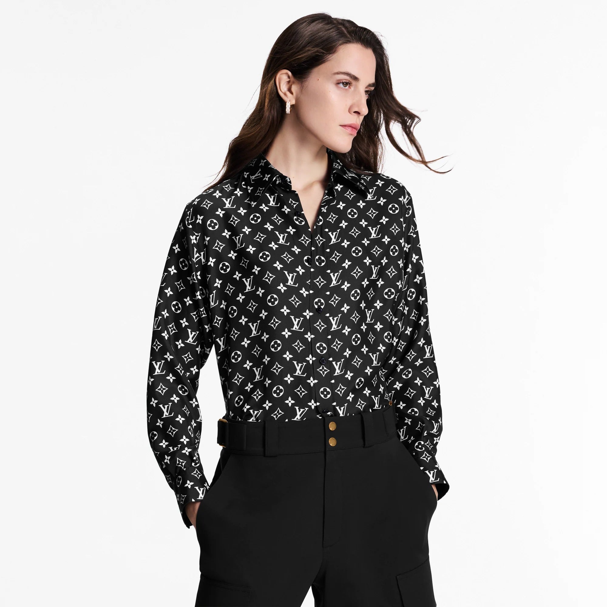 Monogram Silk Shirt
