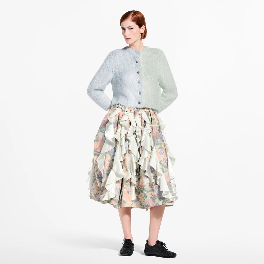Double Jewel Button Brushed Cardigan