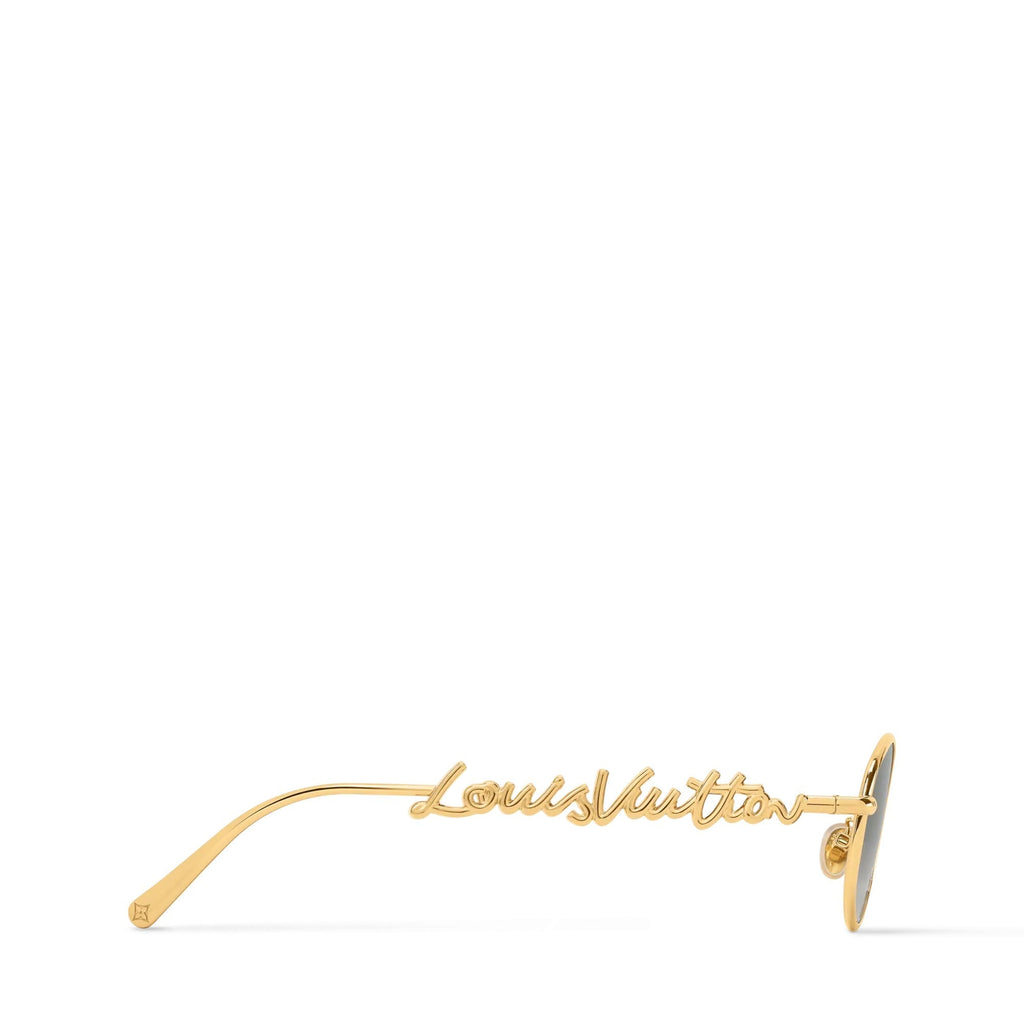 LV Script Metal Round Sunglasses