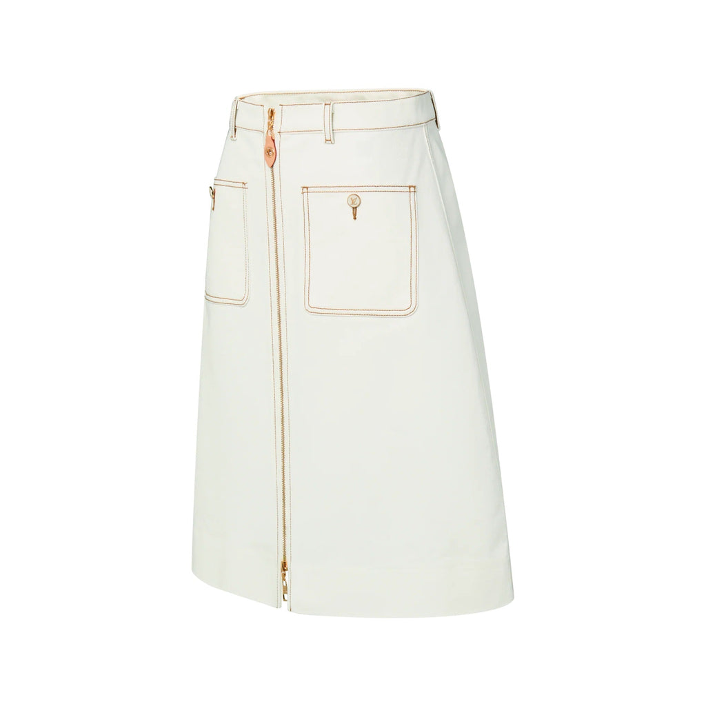 Contrast Stitch Utility Skirt