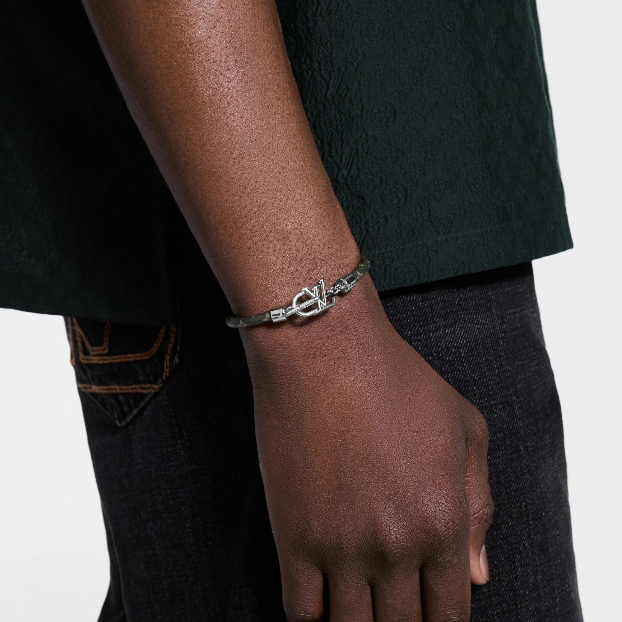 LV Dimension Monogram Leather Bracelet
