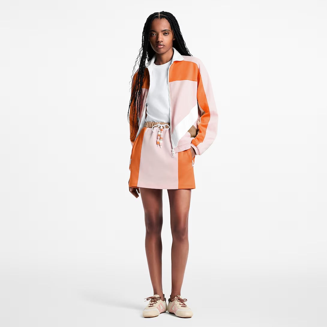 Color-Blocked Zip-Up Jacket