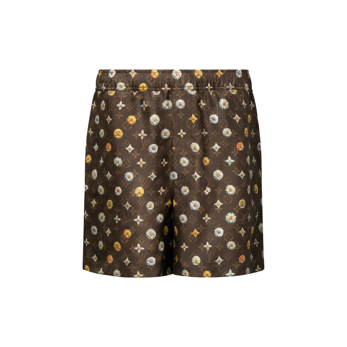 Monogram Printed Silk Shorts