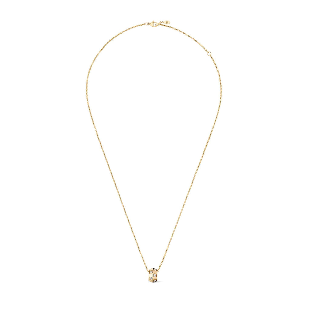 Le Damier de Louis Vuitton Pendant, Yellow Gold and Diamonds