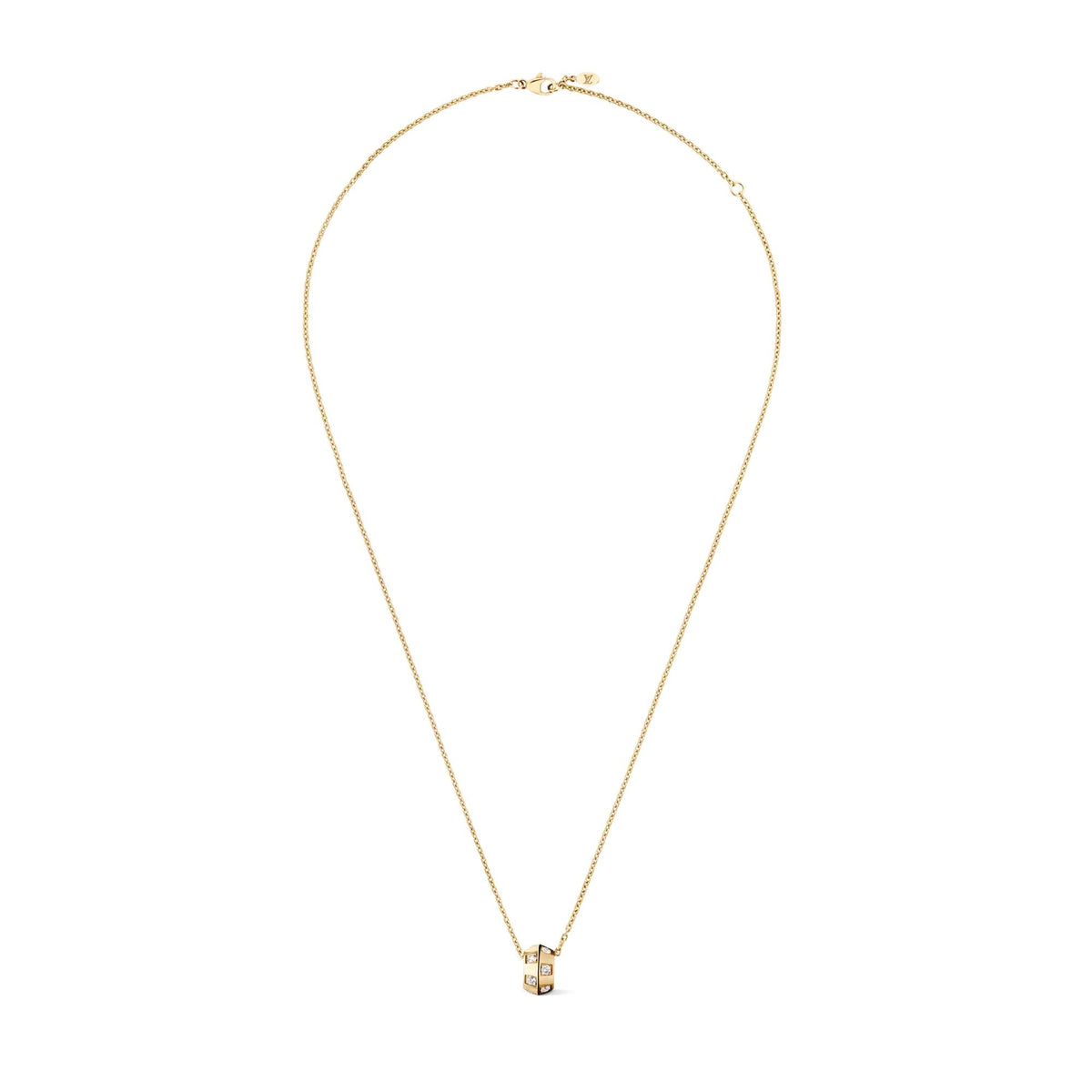 Le Damier de Louis Vuitton Pendant, Yellow Gold and Diamonds