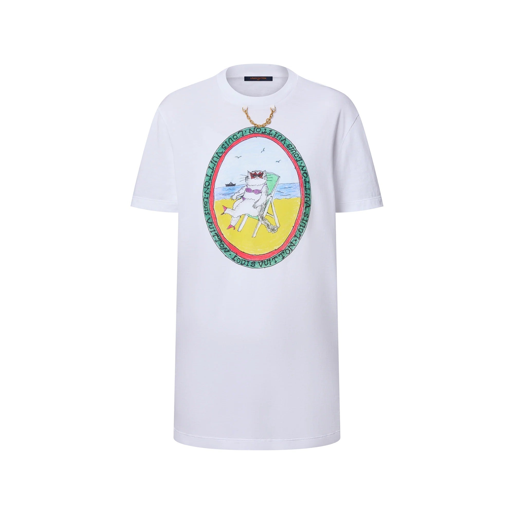 Cat Stamp T-Shirt Dress