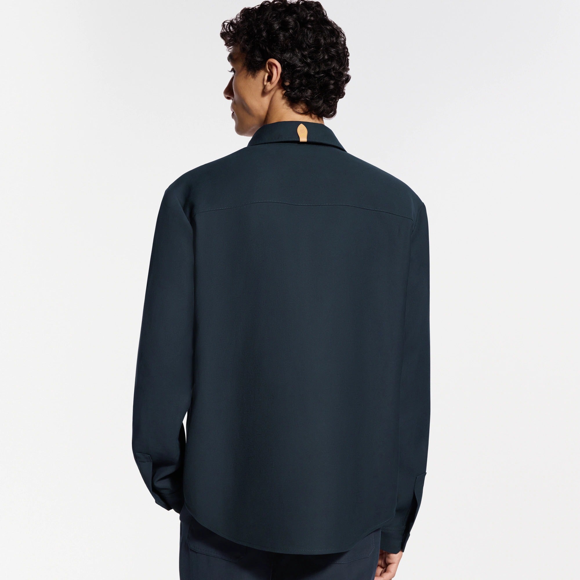 Long-Sleeved Cotton-Silk Crepe Shirt