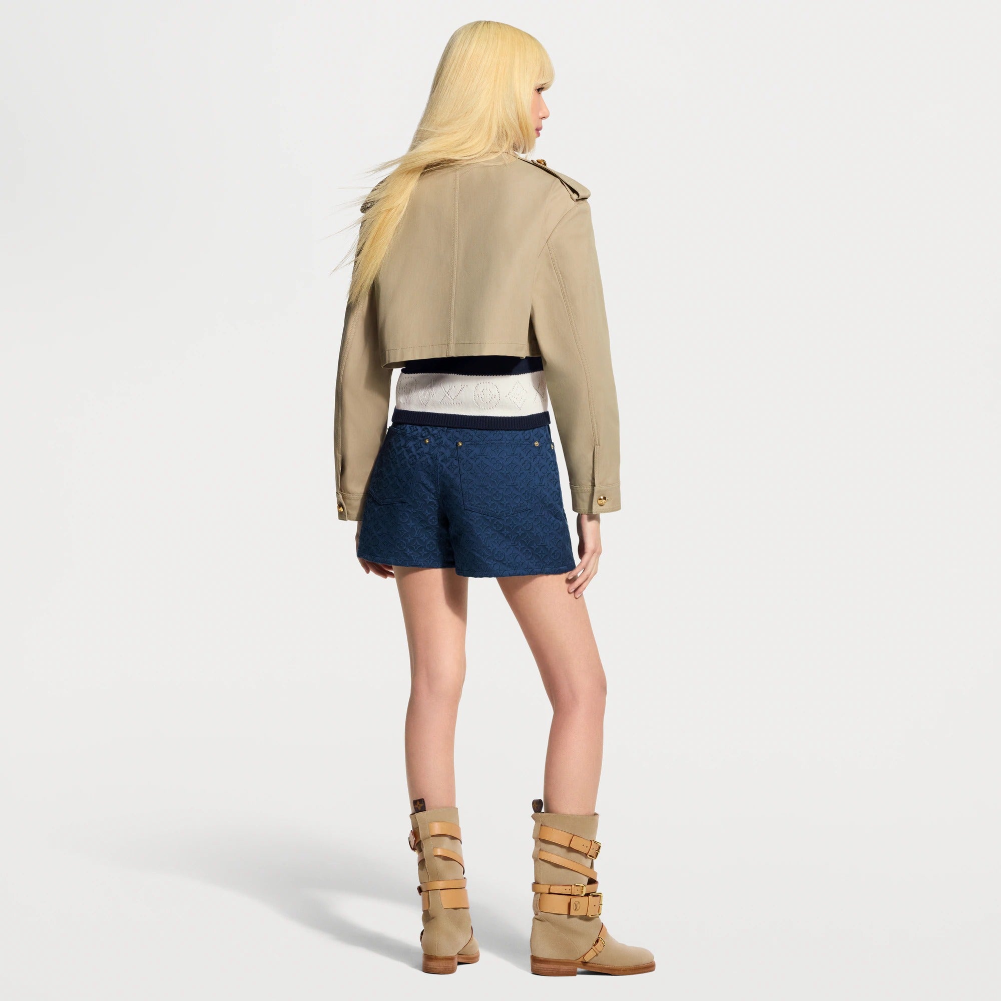 Cropped Epaulette Jacket