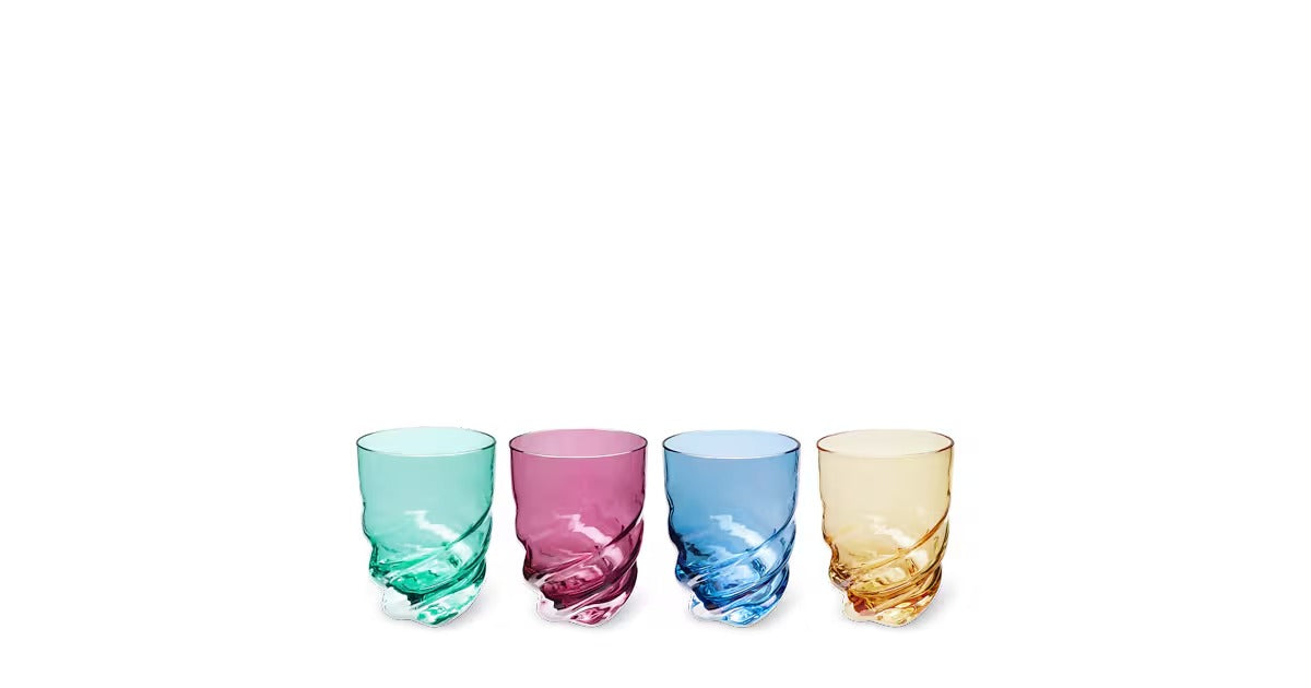 Set Of 4 Twist Glasses