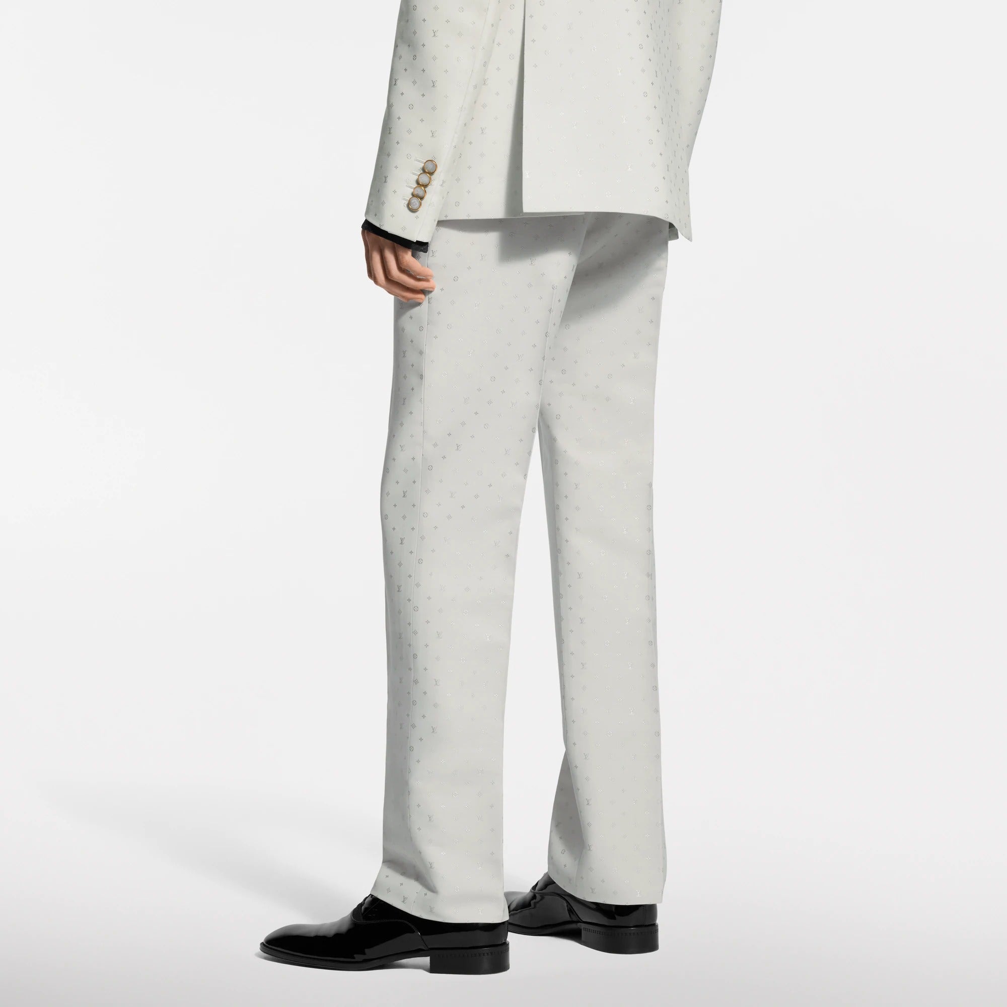 Monogram Silk-Mohair-Blend Gaston Pants