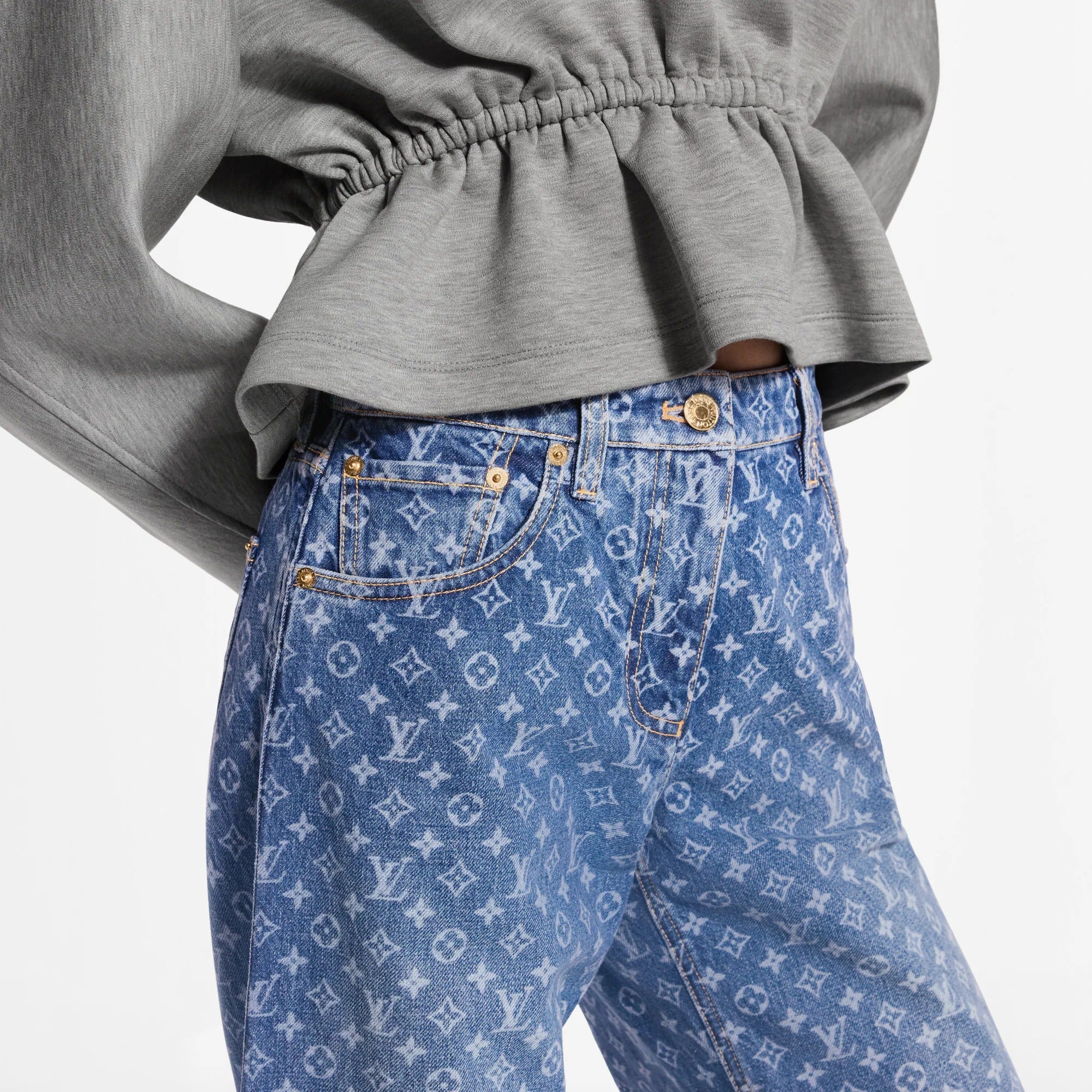 Monogram Flared Jeans
