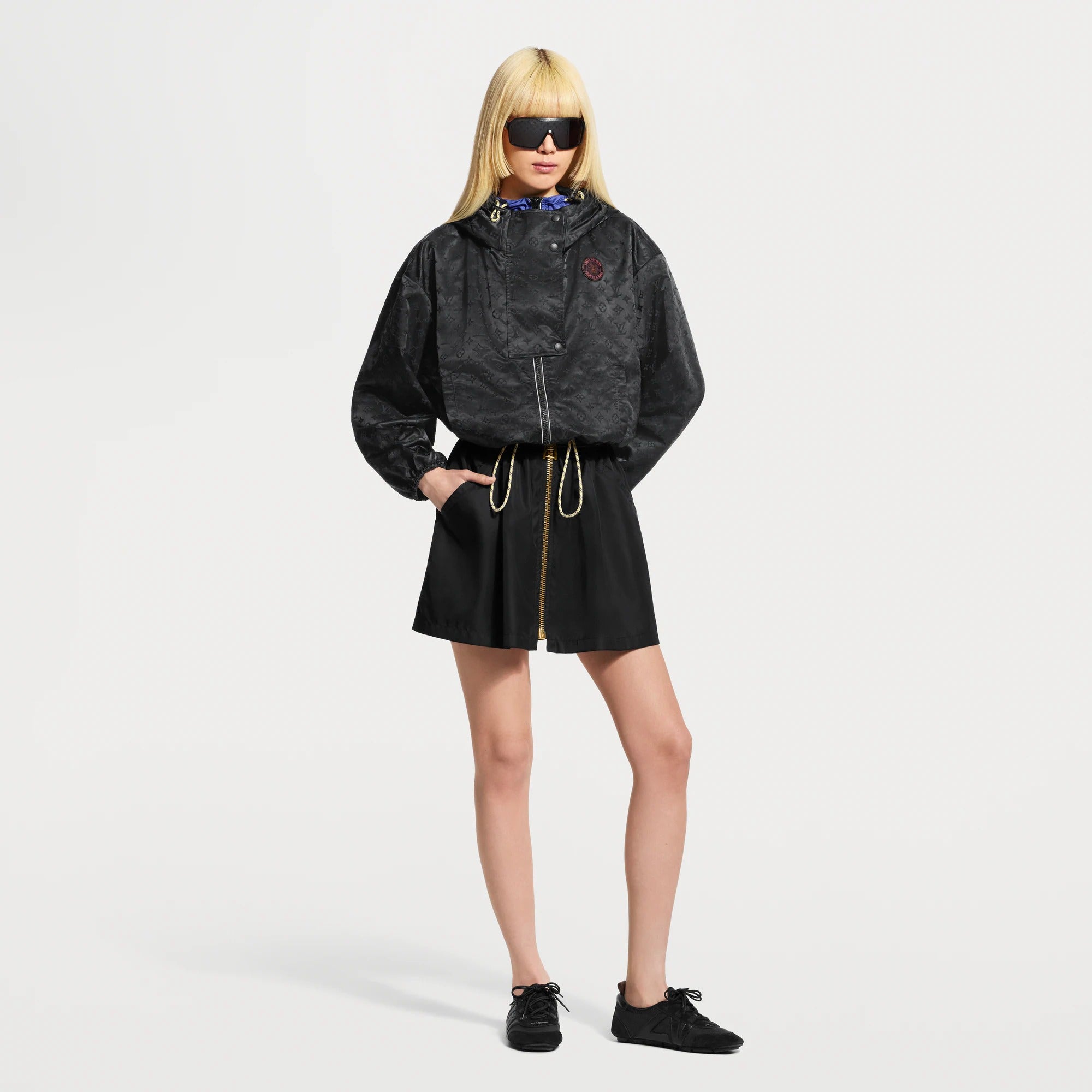 Leather Insert Mini Skirt
