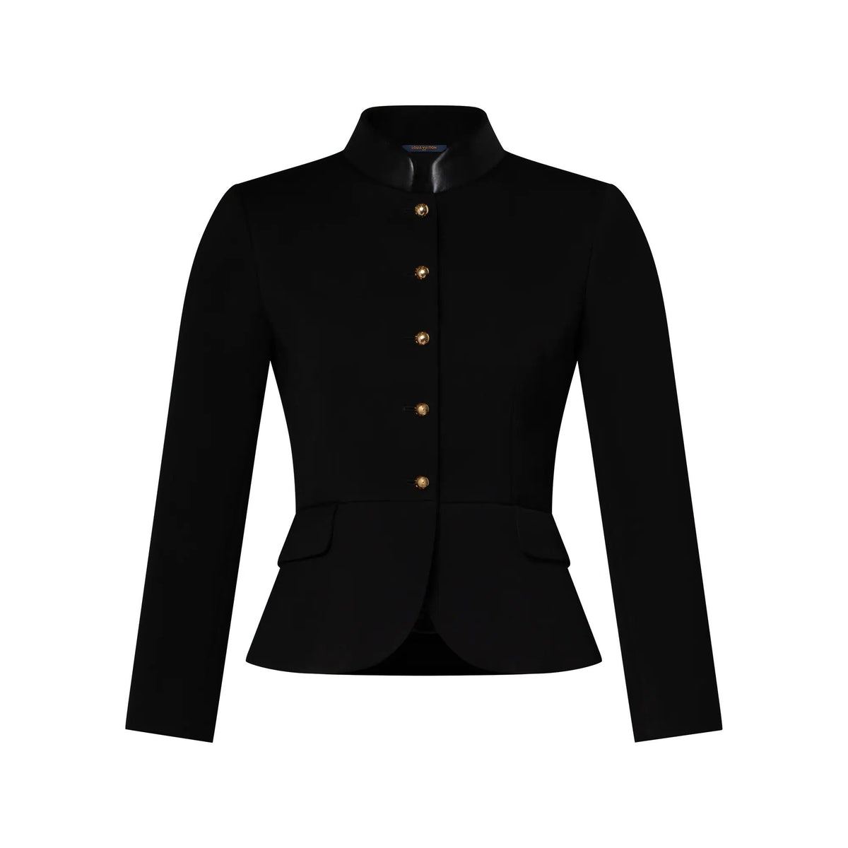 Leather Accent Fitted Jacket