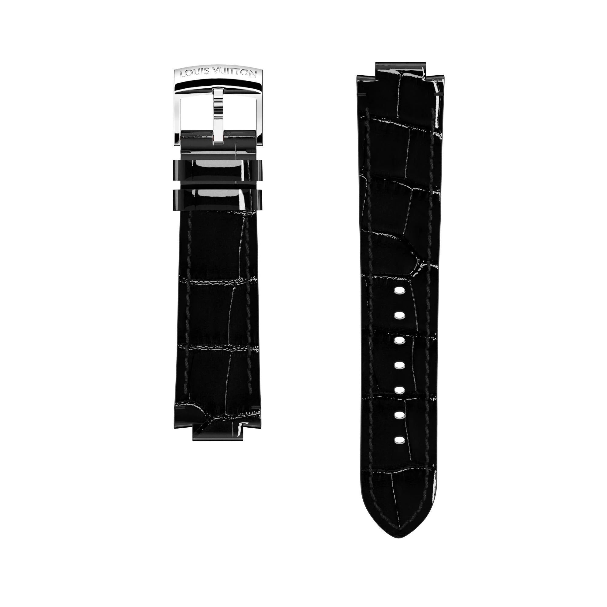 STRAP TAMBOUR ALLIGATOR BLACK L/L