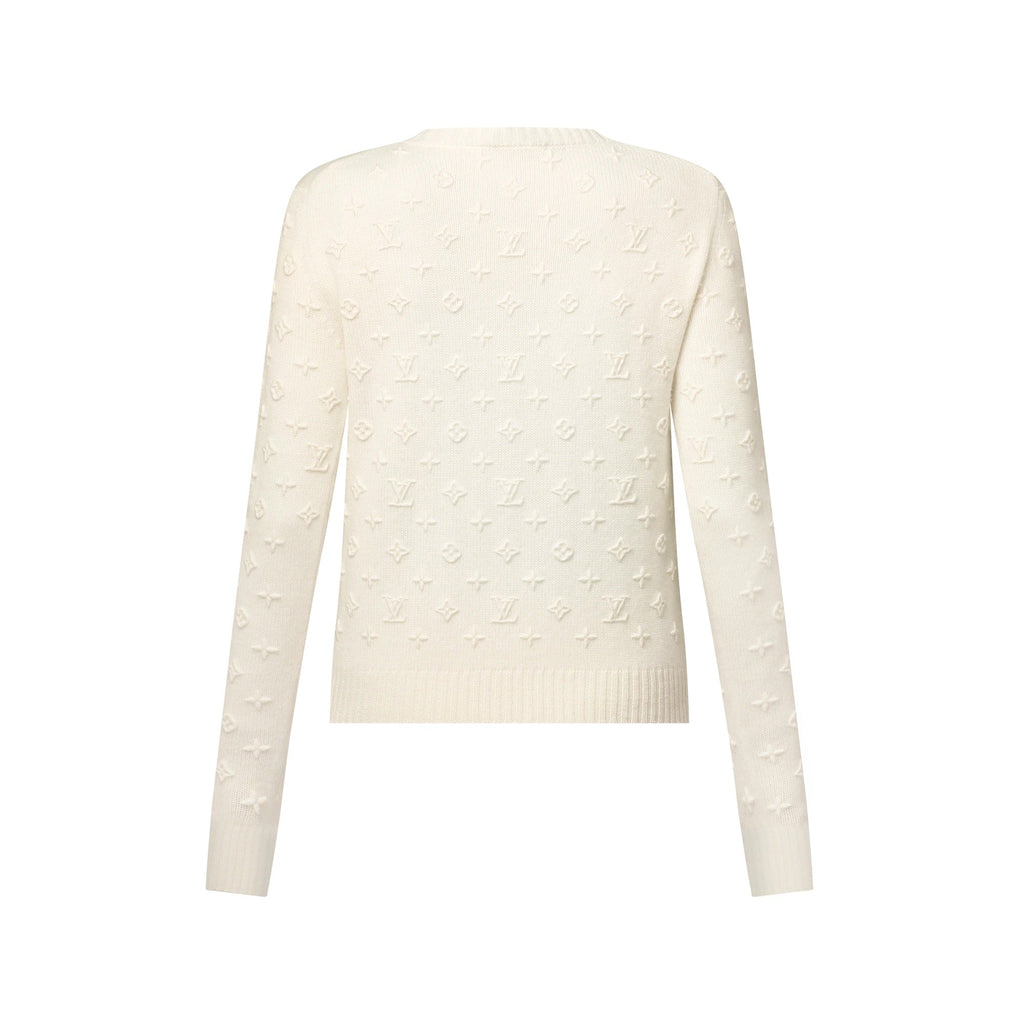 3D Monogram Knit Pullover