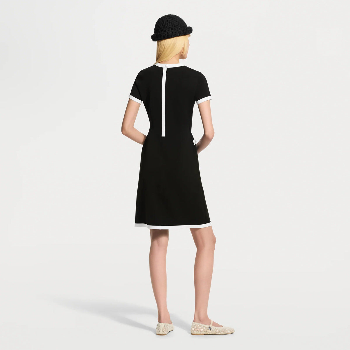 Graphic Trim Technical Jersey Dress