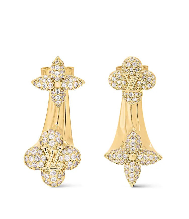 LV Flower Comet Earrings