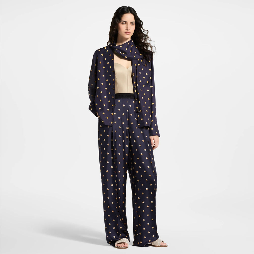 LV Cube Tailored Wide-Leg Pants