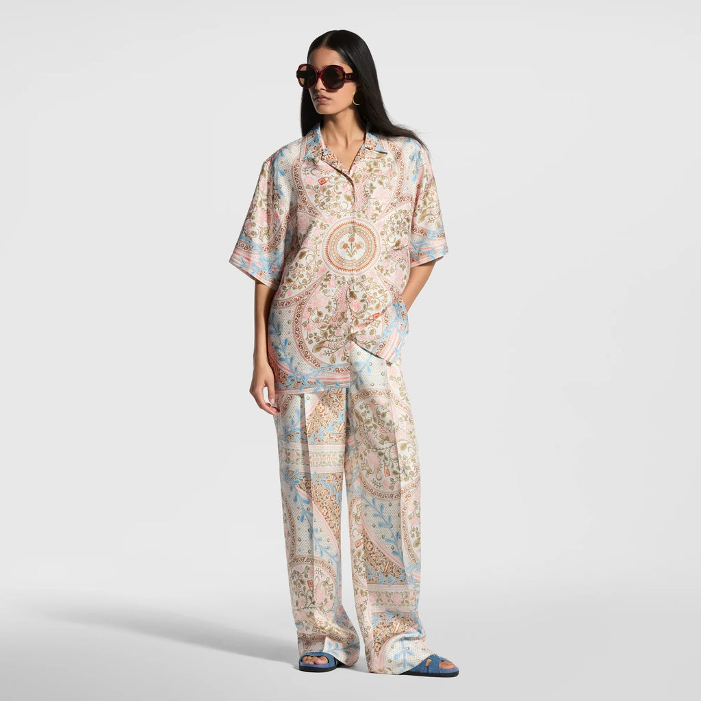 Flower Foulard Short-Sleeved Shirt