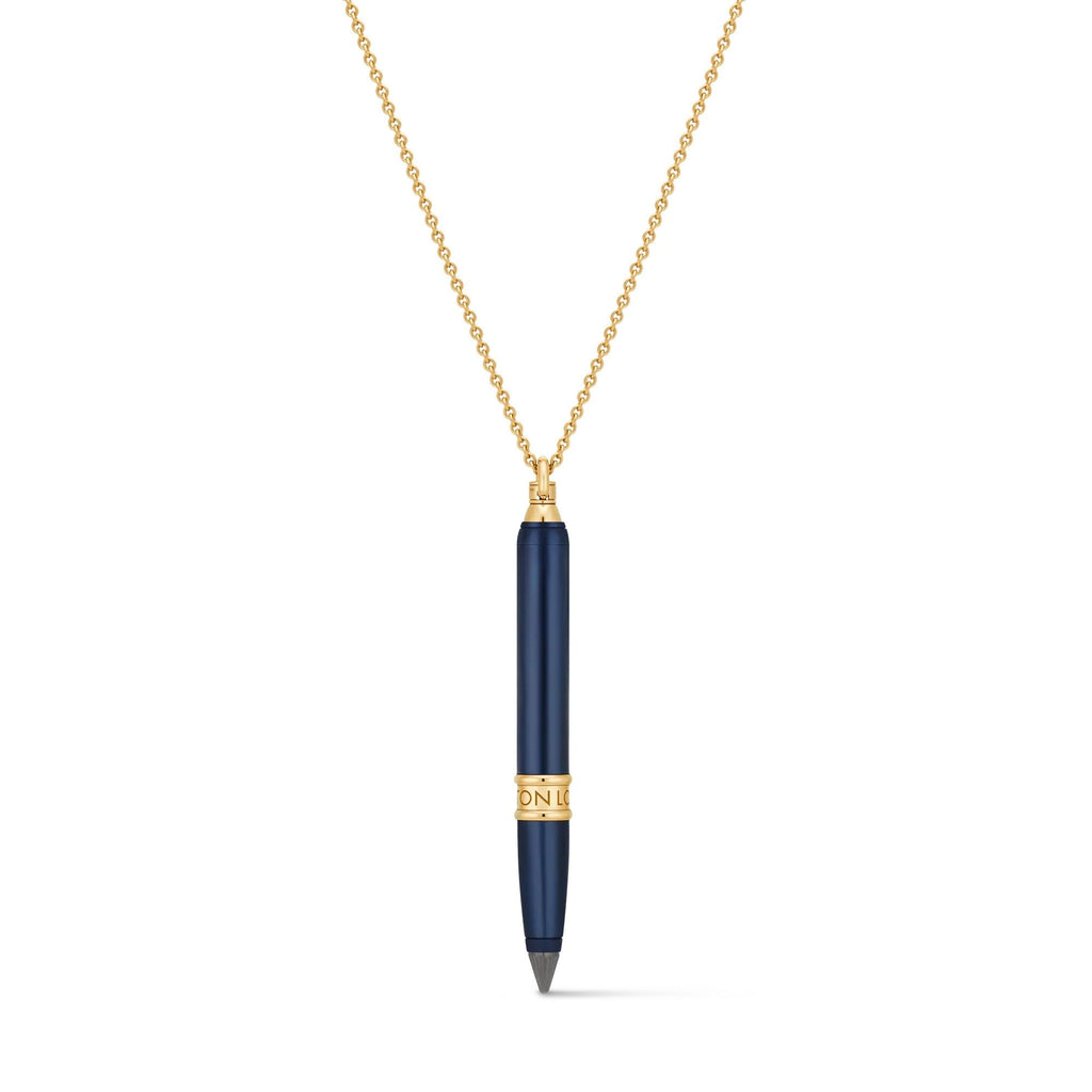 Les Gastons Vuitton Designer Pendant, Yellow Gold and Blue Titanium