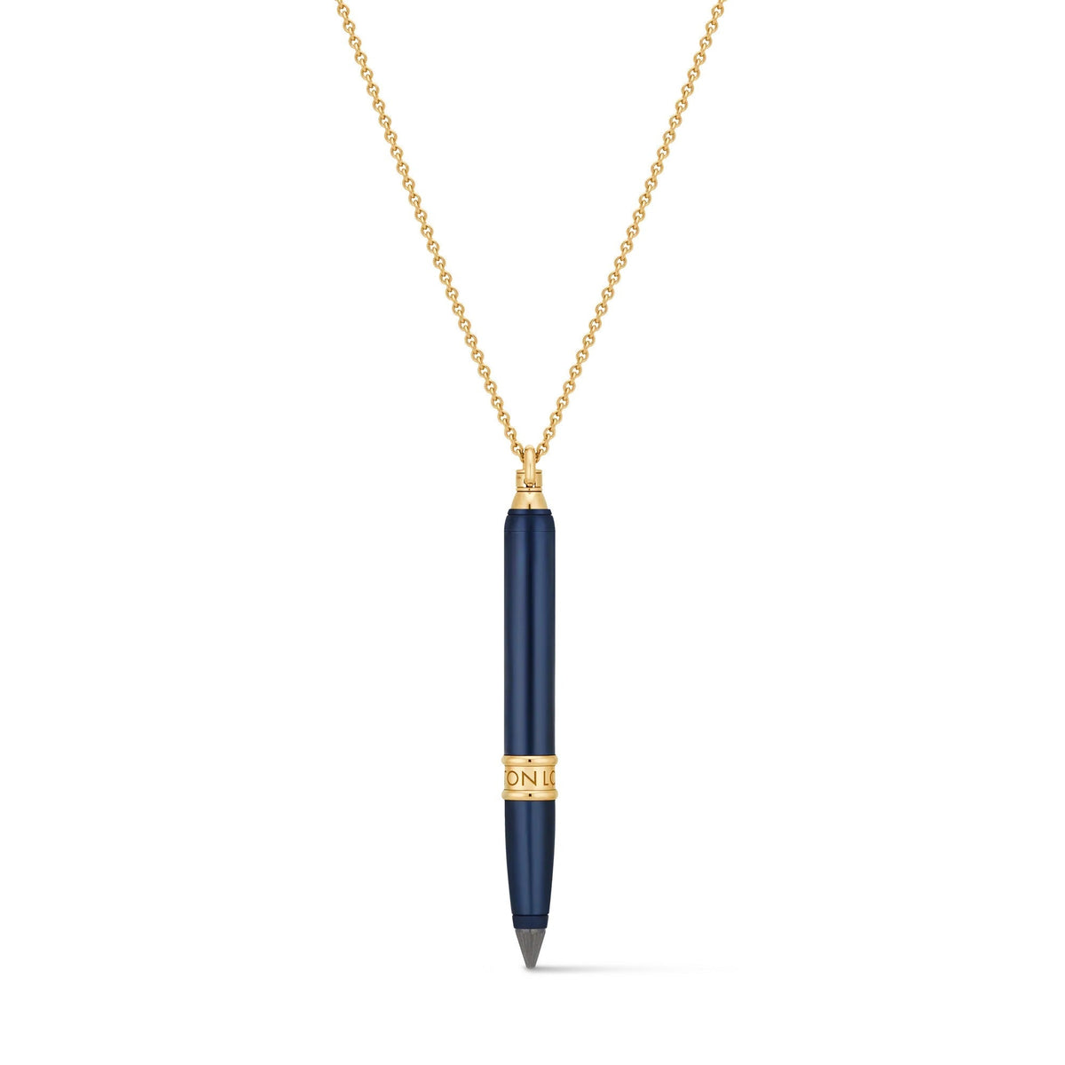 Les Gastons Vuitton Designer Pendant, Yellow Gold and Blue Titanium