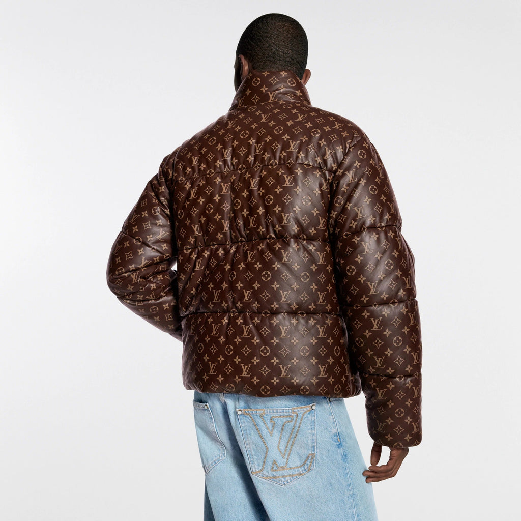 Monogram Leather Puffer Jacket