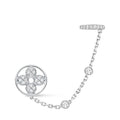 Idylle Blossom Mono Chain Earring, White Gold And Diamonds - Per Unit
