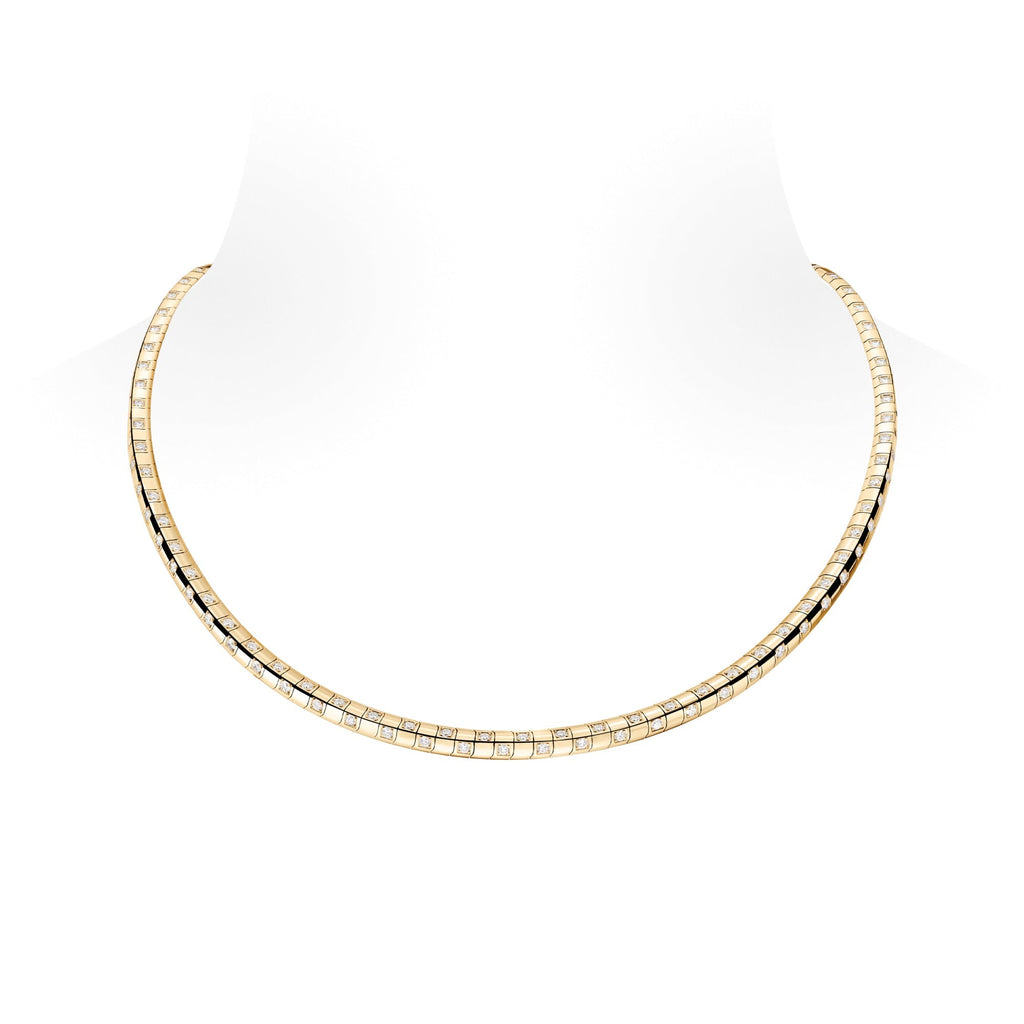 Le Damier de Louis Vuitton Medium Necklace, Yellow Gold and Diamonds - Long