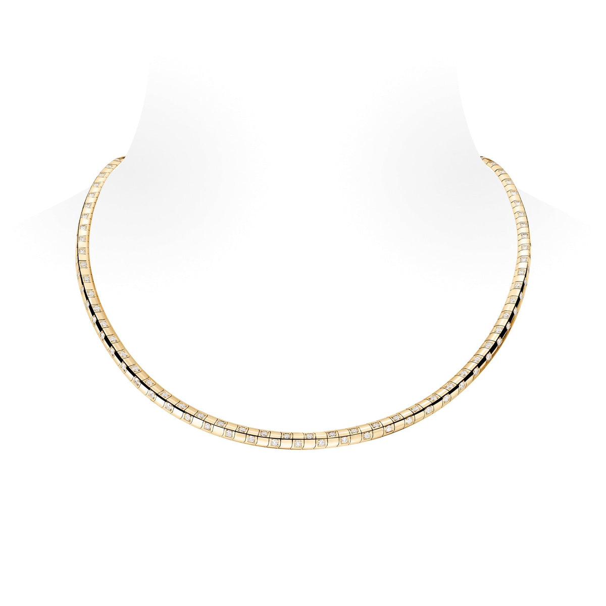 Le Damier de Louis Vuitton Medium Necklace, Yellow Gold and Diamonds - Long