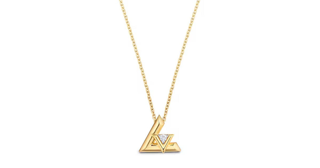 LV Volt One Small Pendant, Yellow Gold And Diamond