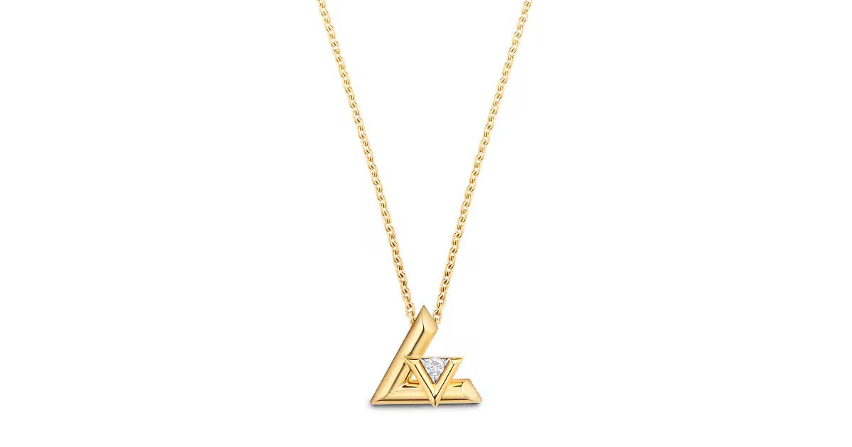 LV Volt One Small Pendant, Yellow Gold And Diamond