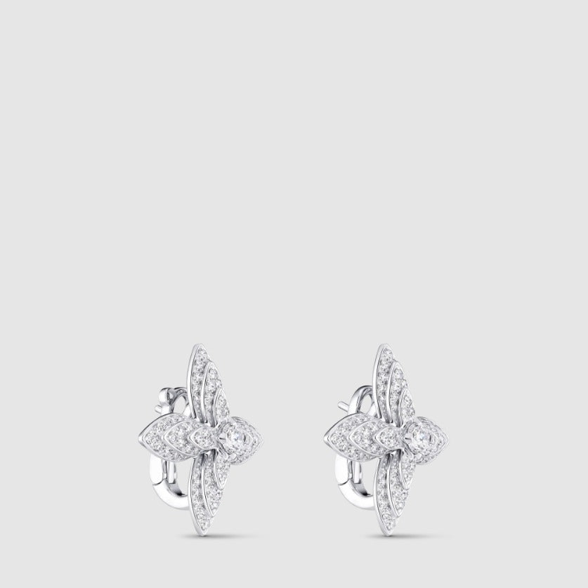 Idylle Blossom Earrings, White Gold & Diamonds