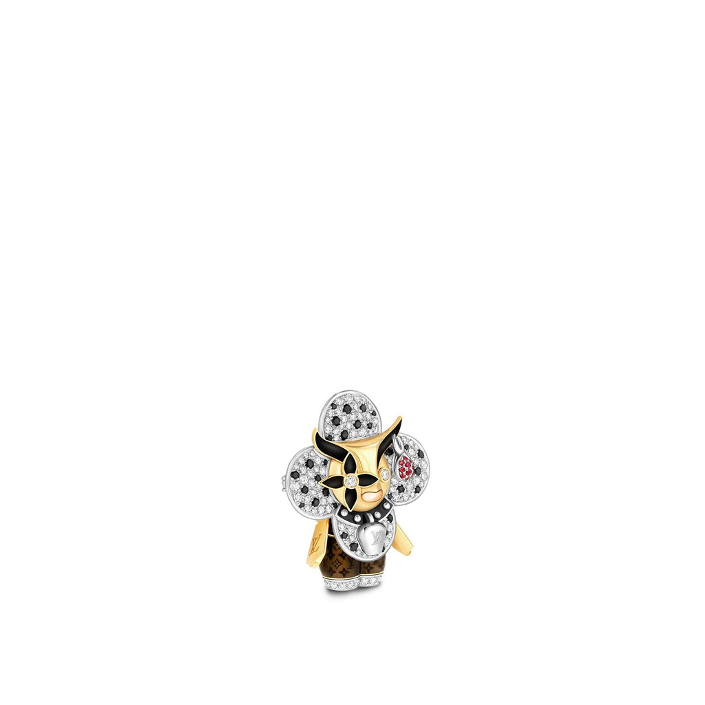 Vivienne Ox Pendant, 3 Golds, Lacquer, Diamonds & Colored Gemstones