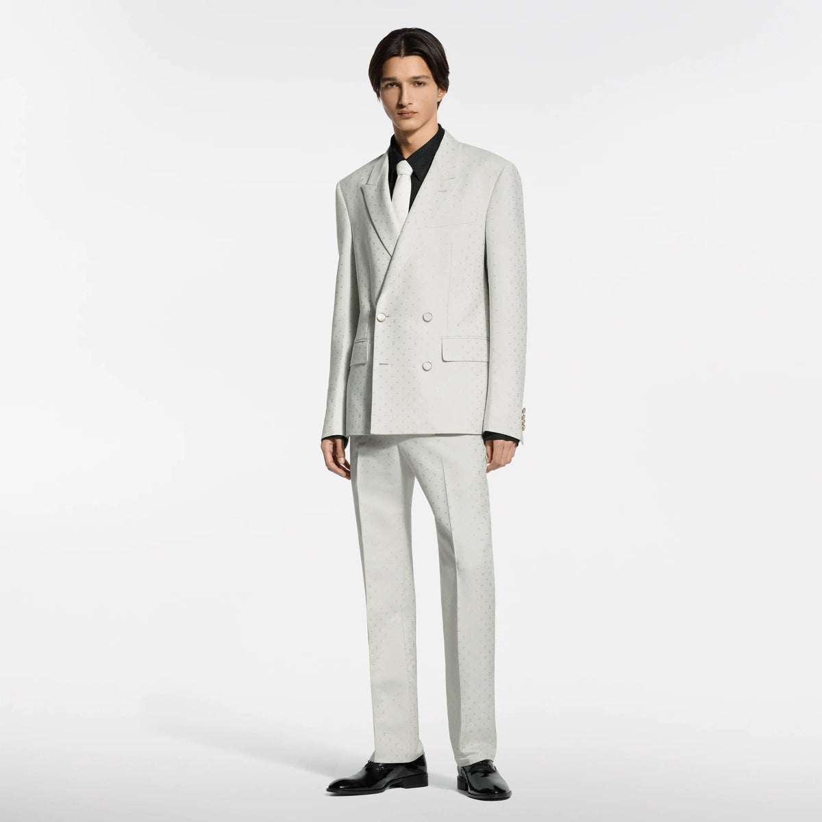Monogram Silk-Mohair-Blend Gaston Pants