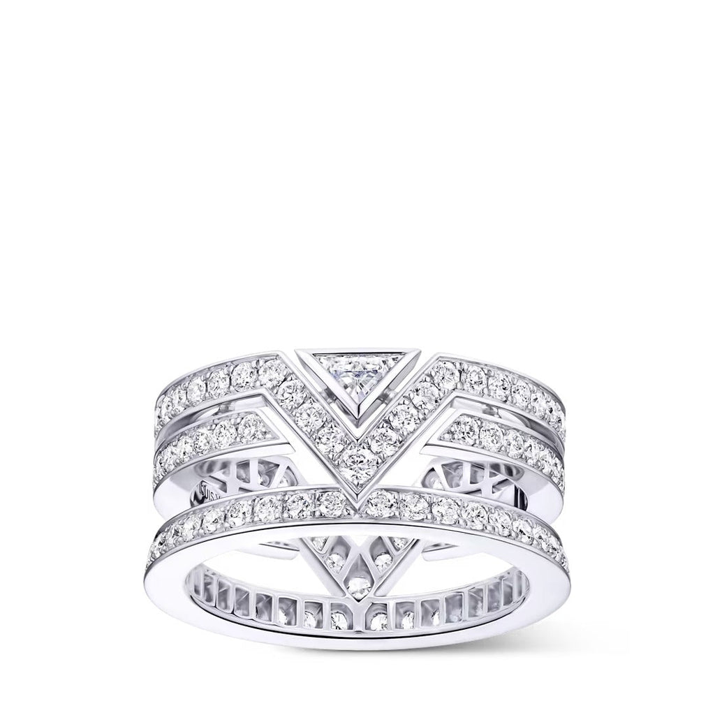 Pure V Ring, White Gold and Diamonds
