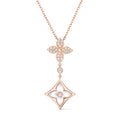 Color Blossom M Star Multi-Motif Pendant, Pink Gold, White Mother-of-Pearl and Diamonds