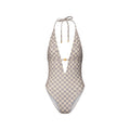 Damier V-Neck Swimsuit