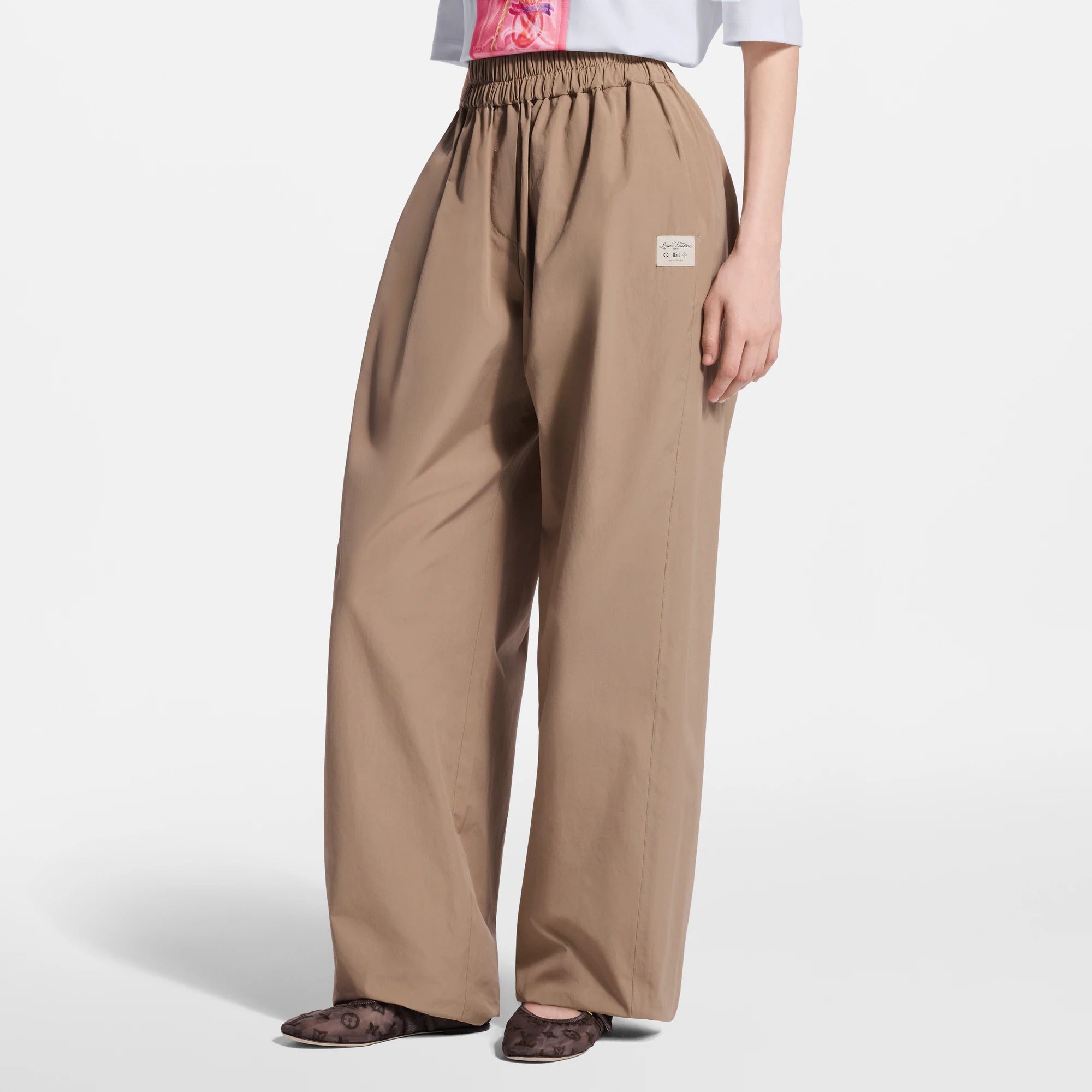 Wide-Leg Cotton Pants