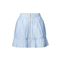 Zipper Front Ruffle Mini Skirt