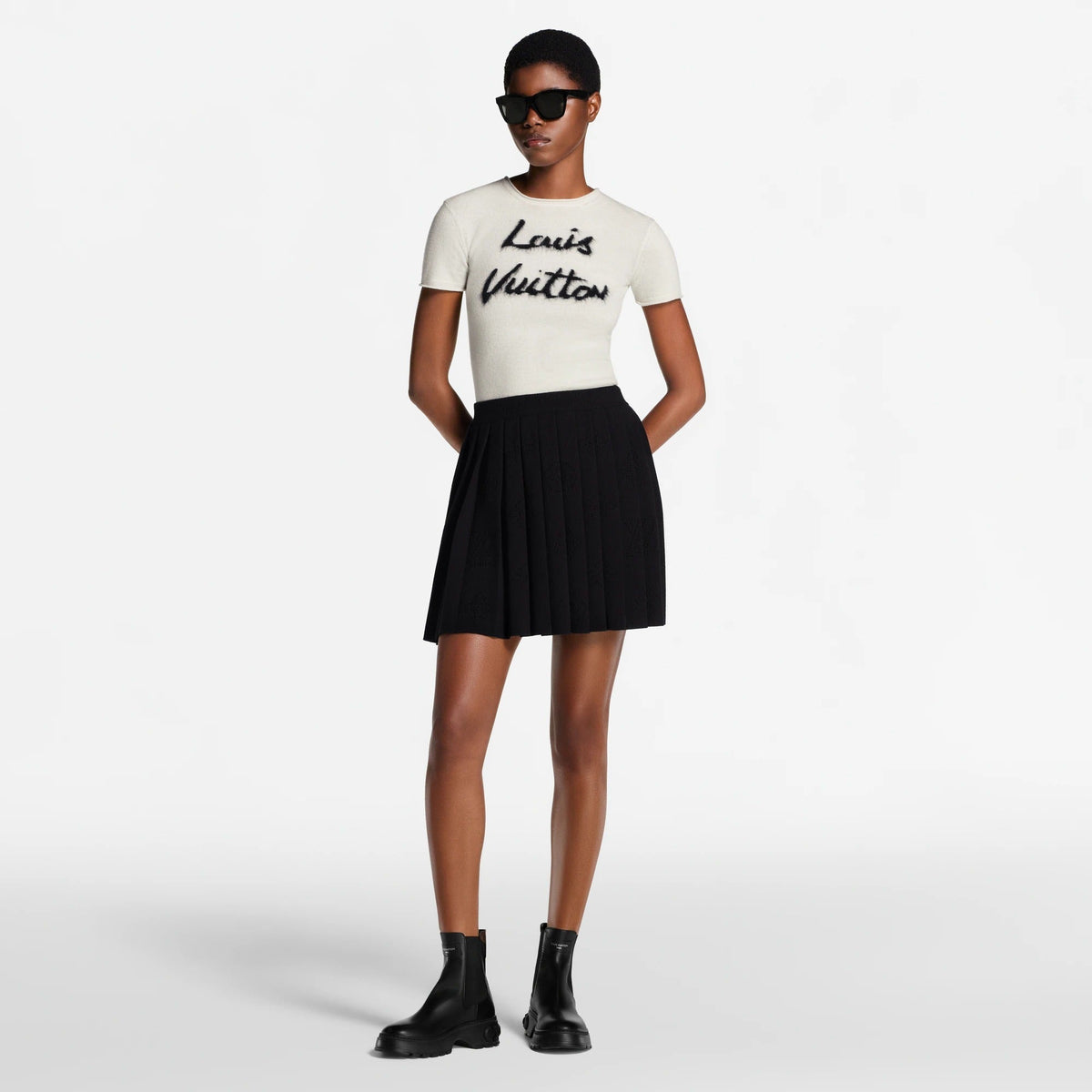Pleated Mahina Knit Skirt