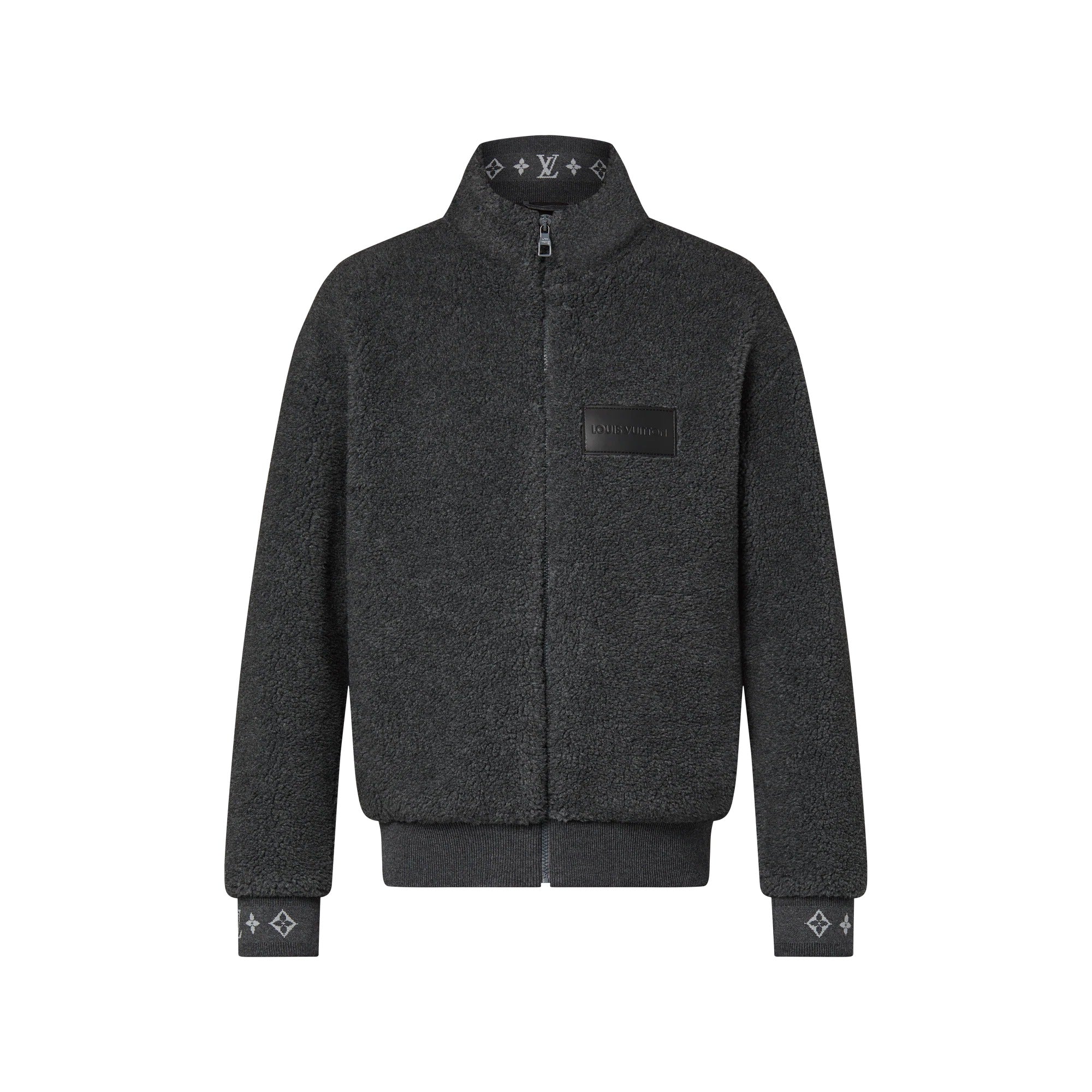 Leather Patch Fleece Blouson
