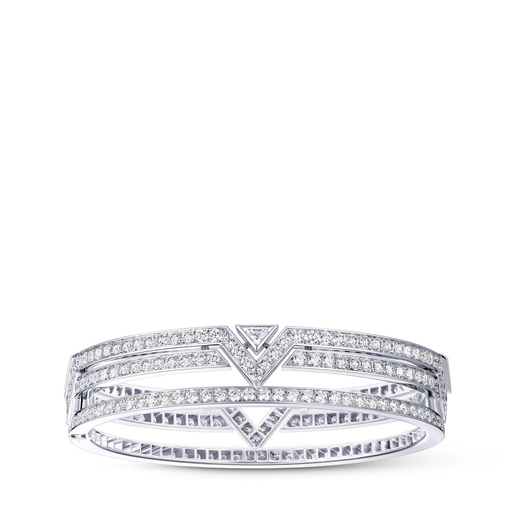 Pure V Bracelet, White Gold and Diamonds